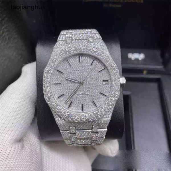 AudemaPigues Orologio Diamond Watches Uomo Vendita limitata Vvs Moissanite Automatic Silver Pass Test Movimento Eta di alta qualità Acciaio inossidabile 904l Ice Cr Frj