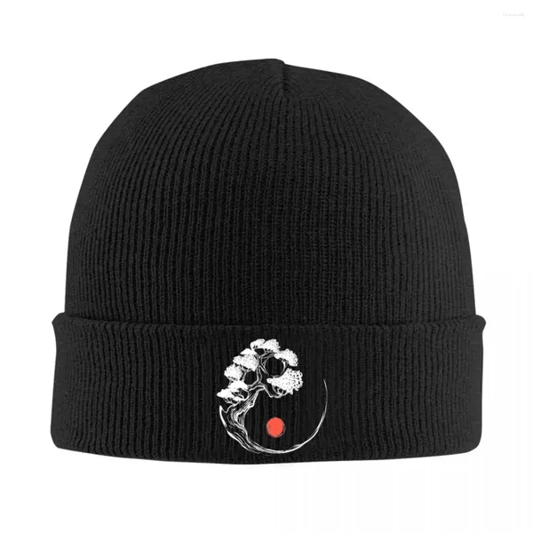 Berretti Bonsai Albero Yin Yang Namaste Berretti lavorati a maglia per donna Uomo Berretti Autunno Inverno Cappello Acrilico Yoga Meditazione Lifestyle Berretto casual