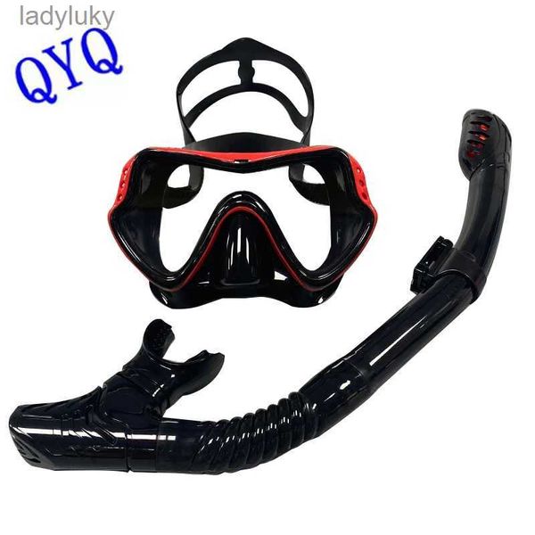 Tauchmasken, professionelle Schwimmbrille, wasserdicht, weiche Silikonbrille, Schwimmbrille, vollständig trockener Atemschlauch, Tauchmaske L240122