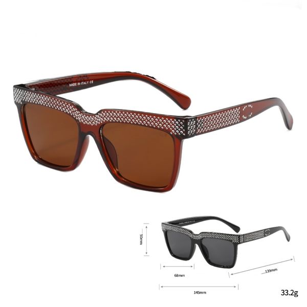 Designer-Brille mit Strasssteinen, große Sonnenbrille mit quadratischem Rahmen, UV400-Schutzgläser, Sonnenbrille, Brille, Brille für Herren und Damen