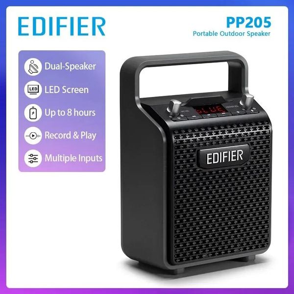 Lautsprecher Edifier PP205 Outdoor Tragbarer Bluetooth-Lautsprecher Line-In USB-TF-Karteneingänge 8 Stunden Wiedergabeunterstützung Wird Mikrofon-Karaoke-Lautsprecher sein