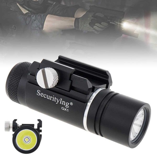 Taschenlampen Mini Gun Light Laser Combo Taktische Taschenlampe 320LM Schienenmontiertes Waffenlicht für Picatinny MIL-STD-1913 mit CR123A-Batterie 240122