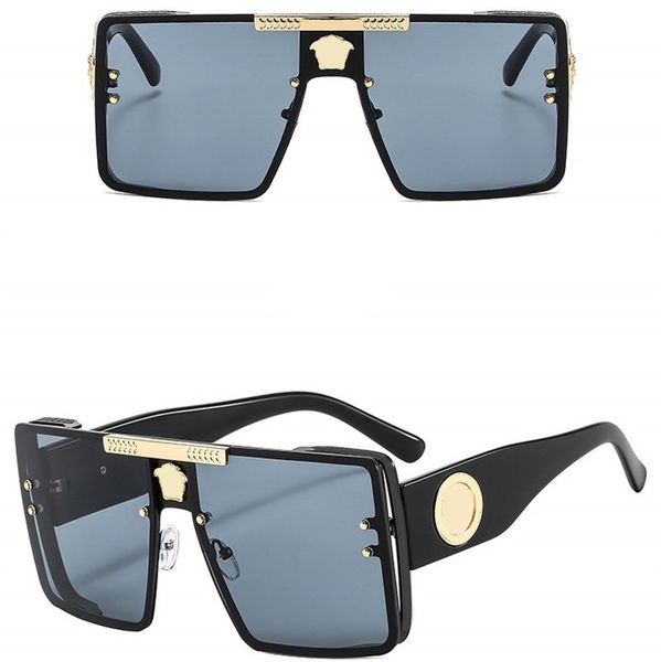 Leopardo impressão homens designer óculos de sol quadrado lazer óculos de sol óculos de luxo adequado lunette homme banhado a ouro crachá óculos de sol multi estilos hg101