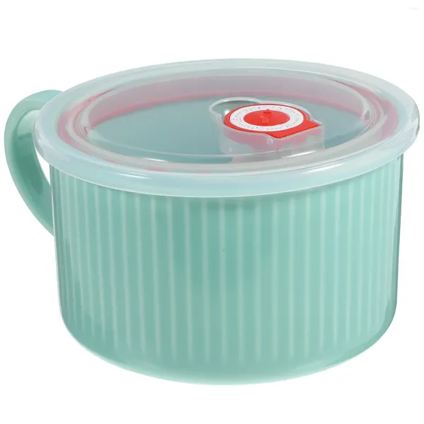 Set di stoviglie comode tazze e ciotole per noodle istantanei, accessorio per il pranzo in ceramica per ramen per studenti