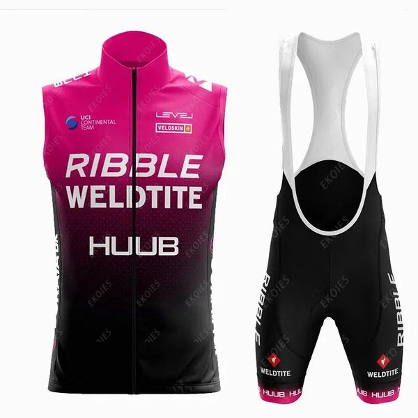 Sets HUUB Sports Team Radfahren Kleidung 2021 Ribble Weldtite Radfahren Jersey Ärmellose Herren Mountainbike Uniform Ropa De Ciclismo