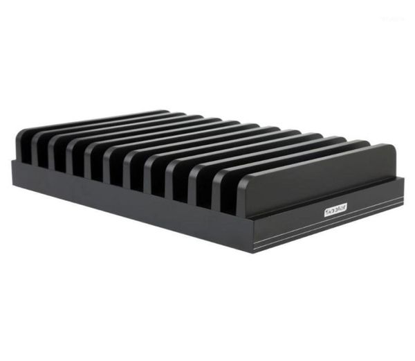 Sipolar Handyhalter Ständer Tablets Docking für iPad Aufbewahrungsbox mit 11 Steckplätzen auf Schreibtisch und Ladeschrank15879405