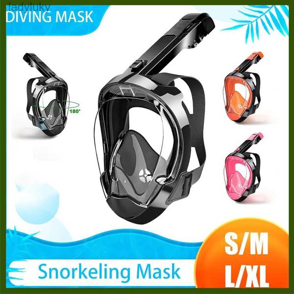 Tauchmasken Tauchmaske Neue Tauchbrillenausrüstung Flüssigsilikon-Zubehörset Schwimmen Atemschlauch Schnorchelmaske DropshippingL240122