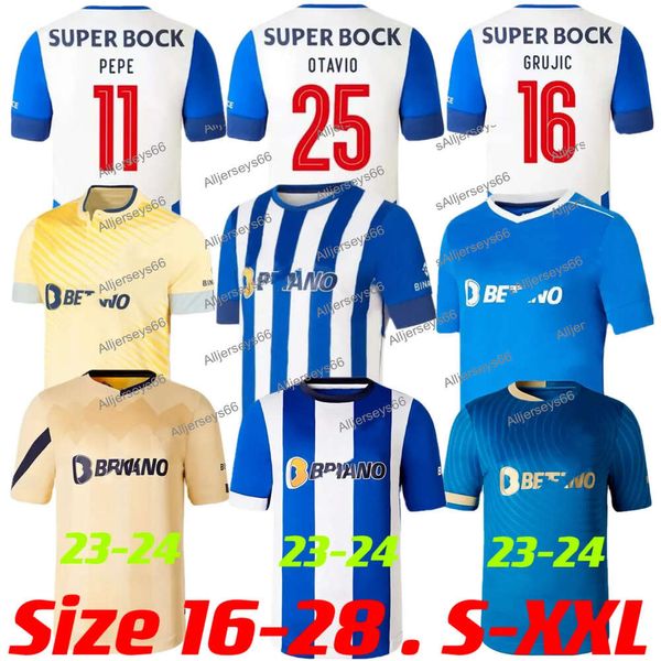 Portos 23 24 F C Fußballtrikots Kinderset Fußball Dragon Fans Spielerversion 2023 2024 Home Away 130 Jahre Jubiläum CAMPEOES PEPE OLIVEIRA MEHDI LUIS DIAZ