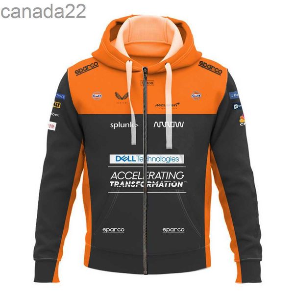 F1 McLaren Hoodie Formula One Takım Yarış Araba 3d Körfez Baskı Erkek Kadın Moda Fermuarı Kazak Çocuk Ceket Bahar Ceket6tt1 Q2EU