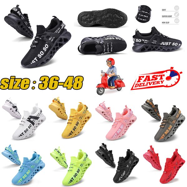 Top qualité hommes femmes chaussures de course confortable Sneaker respirant maille coussin supérieur léger livraison rapide sport Jogging eur36-48
