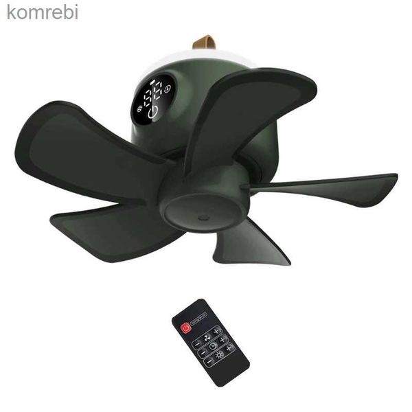 Ventilatori elettrici Telecomando USB Ventilatore da soffitto Raffreddatore d'aria Ventilatori USB per letto Camping Outdoor Appeso per tende da camper Appendiabiti 3 coloriL240122