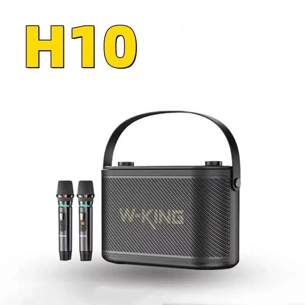 Hoparlörler H10 Taşınabilir Bluetooth Hoparlör Kablosuz Mikrofon Tiyatrosu 3D Karaoke Müzik Ev Stereo Subwoofer 22500 MAH Apple Music