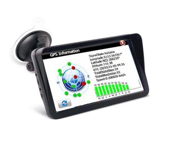 7 9 inç Araba Kamyonu GPS Navigatör Ekran Kamyon Navigasyon MTK FM Bluetooth AV In Sun Gölge Visor AB US AU1700682