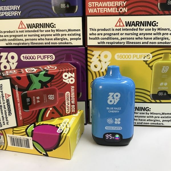 Warehouse locale UE Zooy Digital 15000 15k Sfugo E sigarette VAPE usa e getta 650 mAh batteria ricaricabile pre -riempita da 29 ml di bobina a maglie vs Bang King 15k Sfuck 16K 16000