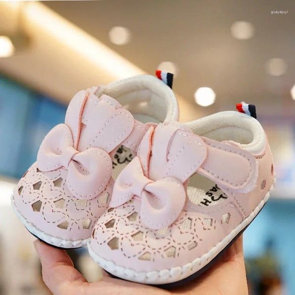 Erste Wanderer 2024 Baby Schuhe Sommer Sandalen Eingewickelt Kopf Kleine Prinzessin Weibliche Weiche Unterseite Rutschfeste Kleinkind