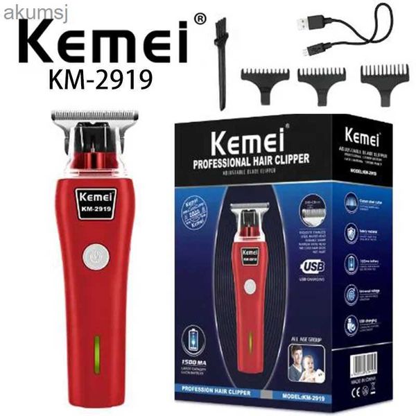 Haarschneidemaschinen Kemei km-2919 Heißer Verkauf USB-Lade Professionelle Männer Elektrische Haarschneidemaschine Bart YQ240122