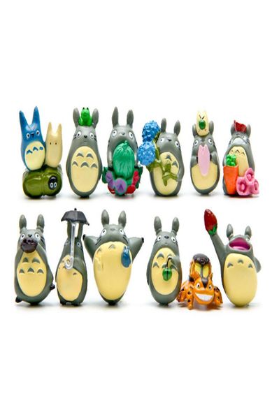 12 Pcs Totoro Filme Figuras de Ação PVC Mini Brinquedos Artwares 1112 polegadas de Altura 2870420