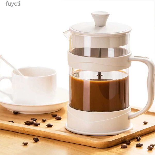 Máquinas de café portátil imprensa francesa cafeteira cafetera italiana 34 oz vidro chá espresso cafeteira teaware com filtros triplos yq240122