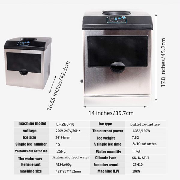 Fabbricatori di cubetti di ghiaccio portatili Macchina per la produzione di ghiaccio veloce per il bar dell'home officePopular