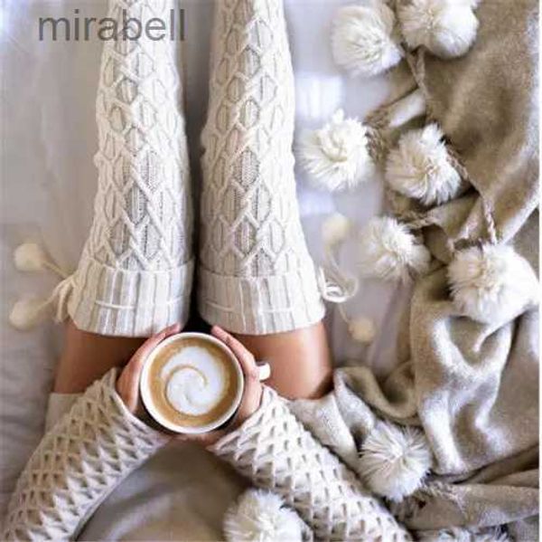 Socken Strumpfwaren Weihnachten Winter Über Knie Socken Sexy Warme NEUE Hohe Stricken Strümpfe Für Damen Frauen Kabel Lange Boot Oberschenkel hohe Leggings Dropshipping YQ240122