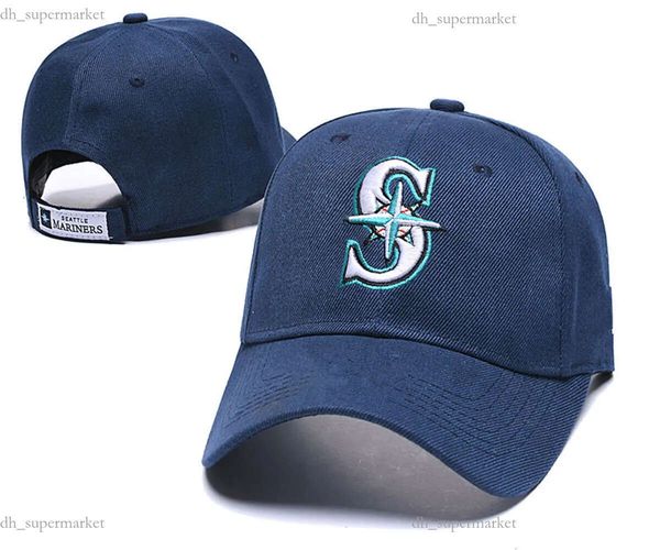 Designer-Kappen Mariners S Letter Baseball Caps Steinkappen Gorras für Männer Frauen Mode Hip Hop Knochenmarke Hut Inselkappen Sommer Sonne Casquette Snapback Hüte H23-4.13