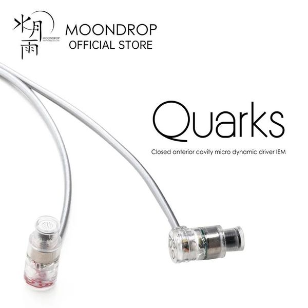 Cuffie Auricolari MoonDrop Quarks IEM ad alte prestazioni Auricolari Micro Dynamic Driver a cavità anteriore chiusa