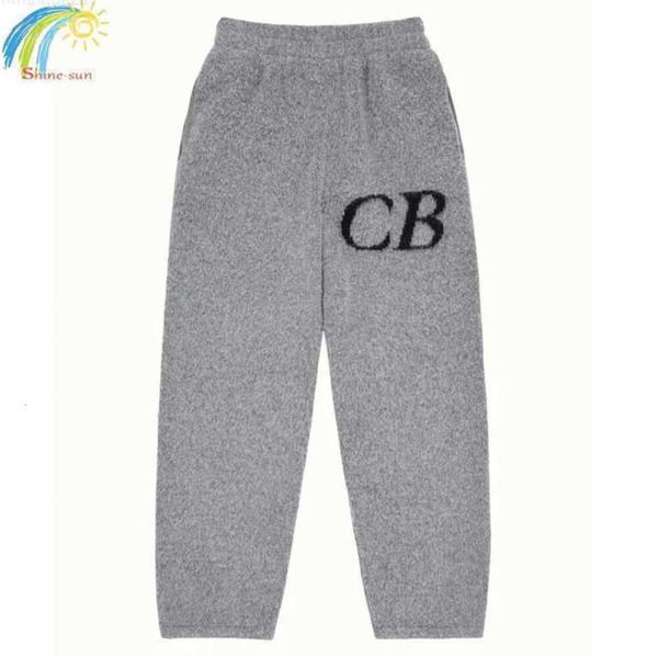 2024 Men's Pants Winter New Fashion High Street Letter Jacquard Cole Buxton Knit Trousers Men Women Quality Oversize