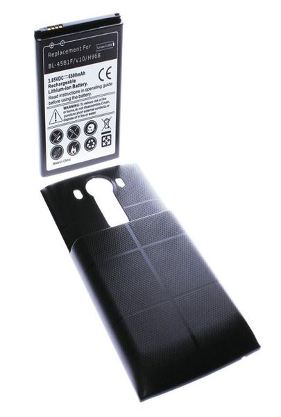 1x6500mAh BL45B1F Substituição estendida Bateria estendida 1x Capa preta para porta para LG V10 H968 H961N H900 H901 VS990 H960A L9706015