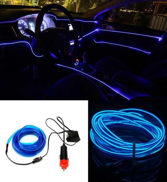 35 m 12 V Auto LED Kaltlichter Flexible Neon EL Draht Autolampen auf Lichtleiste Innenbeleuchtung Dekorationsstreifen6823231