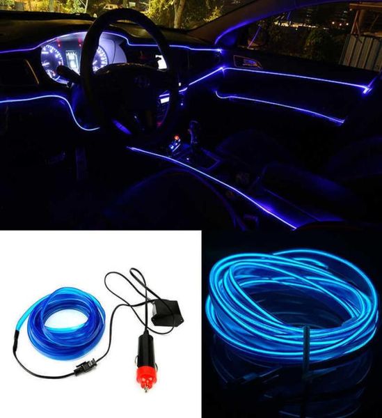 35m 12v carro led luzes frias flexível néon el fio lâmpadas automáticas na faixa de luz iluminação interior decoração strips6823231