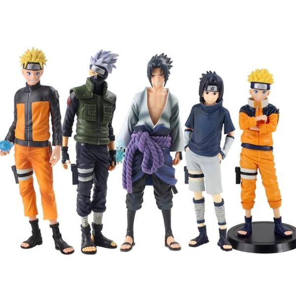 2528cm grandista shinobi relações uzumaki uchiha sasuke hatake kakashi estatueta modelo de pvc brinquedos mx2003194994669