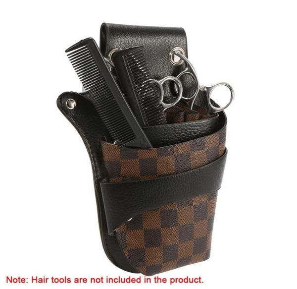 PU-Leder-Haarscherenholster, Friseurtasche, Beutelhalter für Friseur, Nietenklammern, Taille, Schultergurt im Lieferumfang enthalten. 2011266344283