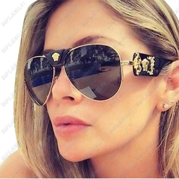 Designer óculos de sol mulheres óculos de alta qualidade popular versac medusa tag óculos novo com caixa homens sunnies ve2150q óculos de sol polarizados uv400