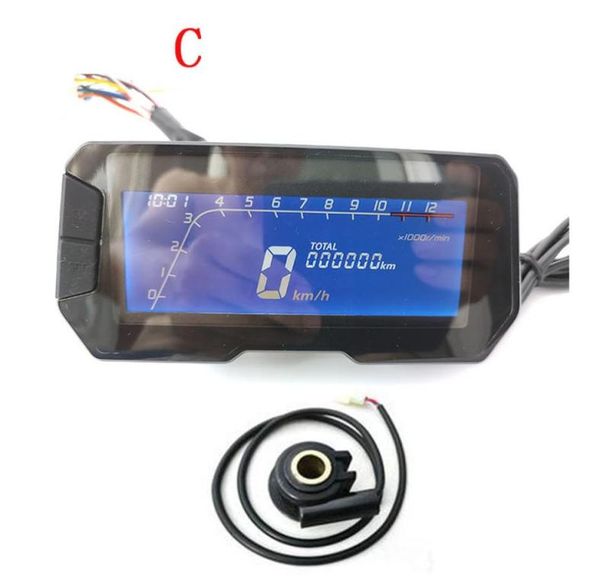 12000rpm 6 engrenagens universal motocicleta lcd digital velocímetro odômetro backlight motocicleta odômetro para 24 cilindros meter8376861