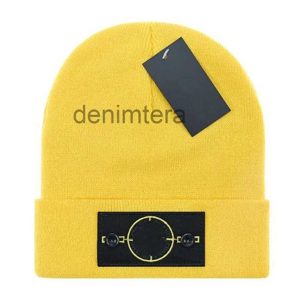 Elegante Pedras Beanie Crânio Cap Designer Letra Jacquard Island Homens Mulheres Inverno Quente Chapéu De Lã Unissex Ski Caps 1 Oficial Sincronização Cap Chapéu De Malha De Alta Densidade H5TF