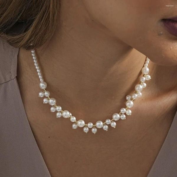 Choker Retro Kreative Kugel Perlen Imitation Perle Halskette Für Frauen Modische Einfache Damen Party Geschenk Schmuck Großhandel Direkt Verkäufe