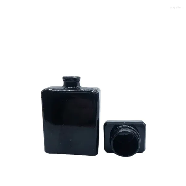 Garrafas de armazenamento 30ml preto perfume recarga garrafa homem perfume atacado parfume recipiente vazio para embalagens cosméticas em sua viagem