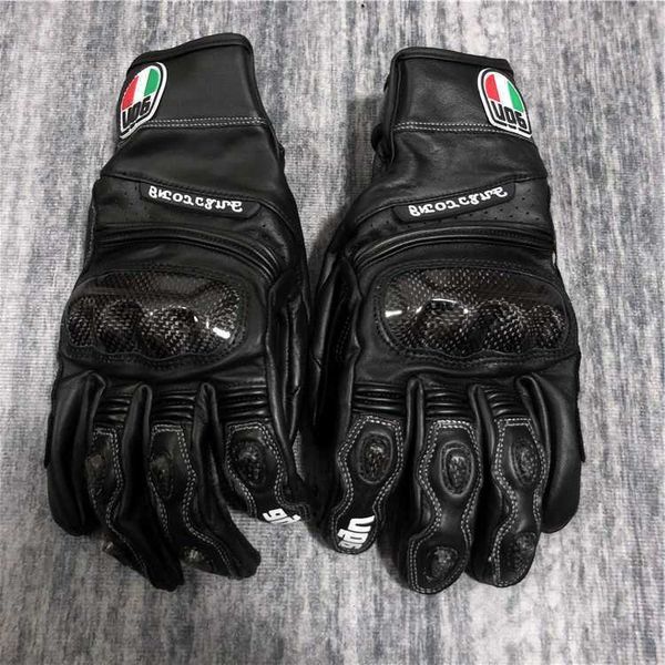 Aagv Handschuhe Neue Sommer Vier Jahreszeiten Agv Carbon Faser Reithandschuhe Schwere Motorrad Racing Leder Anti Drop Wasserdicht und Komfortabel W61t