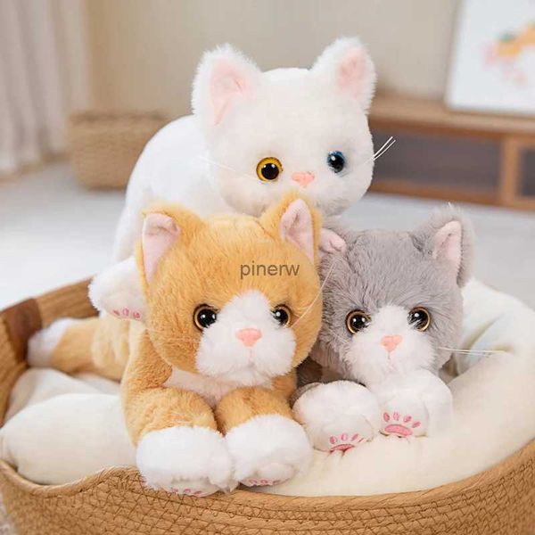 Bonecas de pelúcia 5 tipos gato realista brinquedo de pelúcia macio gatinhos bonito animal boneca para meninas meninos crianças plushies para o presente de aniversário de natal