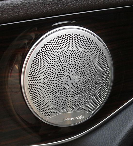 Для MercedesBenz E C Class W213 W205 GLC X253 C253 260 200 автомобильный дверной громкоговоритель звук хромированный коврик крышка динамика накладка рамка наклейка7655864