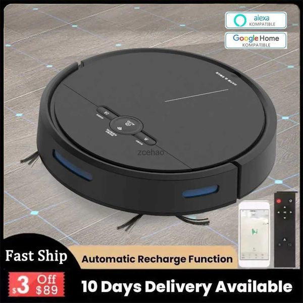 Robot Aspirapolvere Robot Aspirapolvere 3600PA Smart APP Controllo remoto Pulizia Area di navigazione wireless su mappa Spazzatrice per pavimenti Robot