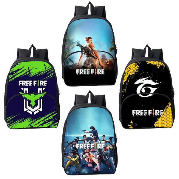 Taschen heißes Spiel 3D Free Fire Garena Roupa Angelical Rucksack Jungen Mädchen 12/16 Zoll Schultasche Kinder Buch Tasche Kriegsspiele Reisetasche