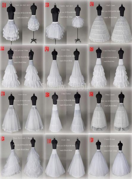 10 estilo barato branco a linha vestido de baile sereia casamento baile de noiva anáguas underskirt crinoline acessórios de casamento deslizamento de noiva 2712863