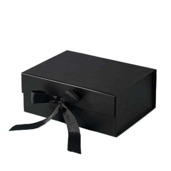 Diğerleri giyim flip katlanır kutu yay düz renkli ambalaj kutusu katlanır hediye kutusu tek parça hediye kutusu j240122