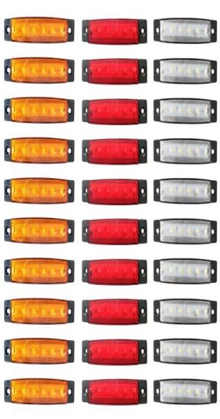 Luzes de emergência 10pcs 12V 24V LED marcador lateral carro aviso externo luz traseira sinal de freio lâmpadas para caminhão reboque caminhão bus2418162