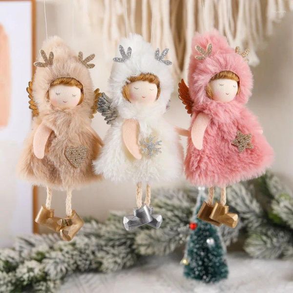Decorações de natal ano 2024 anjo boneca árvore decoração cristmas ornamentos pingentes pendurado natale navidad presente de natal