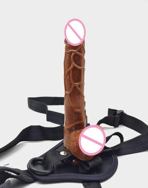 Itens de beleza cinta em vibrador para mulheres silicone artificial otário grande realista macio pênis strapons cinto anal brinquedos sexy para casal2043628