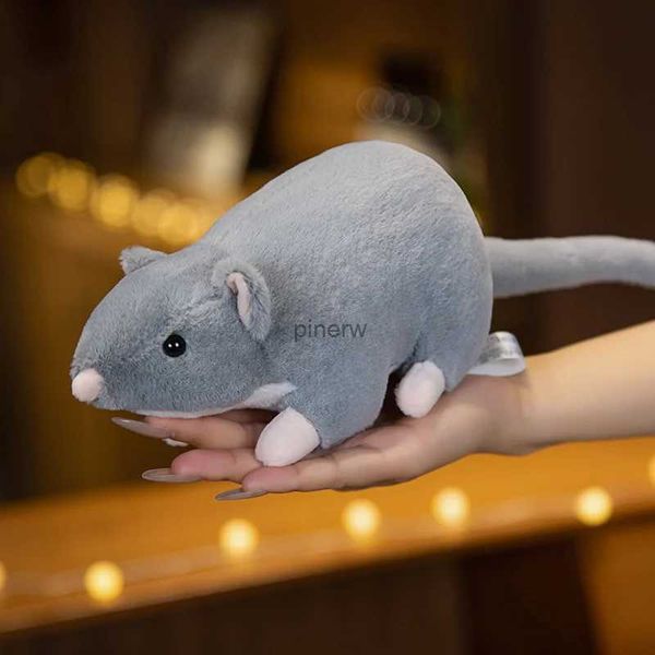 Bambole di peluche topo realistico morbido peluche adorabili topi grigi pieno di peluche cuscino per ratti giocattolo divertente compleanno regali di Natale