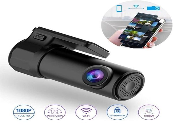 Mini câmera oculta 1080p full hd para veículo, dvr, câmera wi-fi, interconexão de telefone móvel sem fio de 170 graus, registrador automático 4720946