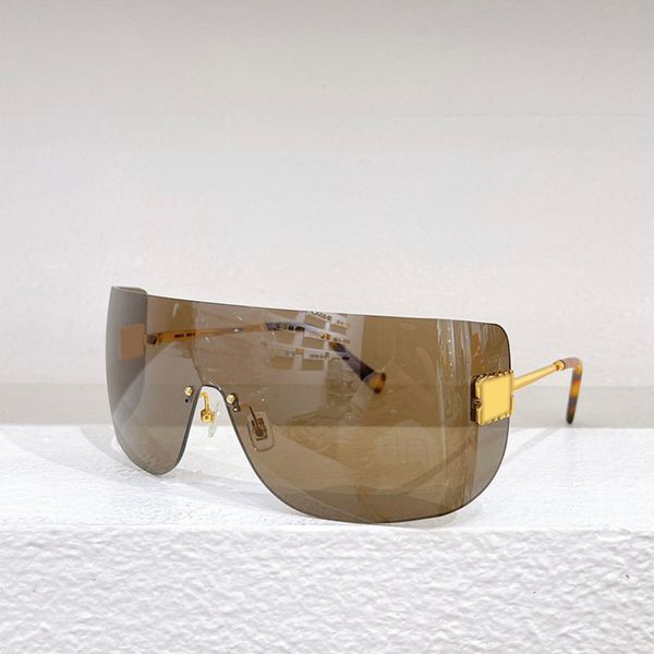 Modische Damen-Sonnenbrille mit Wellenmaske, übergroße Schutzbrille, farbwechselnde Gläser, UV400-beständige Sonnenbrille, Designer-Sonnenbrille mit hochwertigem Metallrahmen